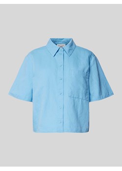 Bluzka koszulowa krótka z  kieszenią na piersi ze sklepu Peek&Cloppenburg  w kategorii Koszule damskie - zdjęcie 173334639