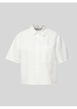Bluzka koszulowa krótka z  kieszenią na piersi ze sklepu Peek&Cloppenburg  w kategorii Koszule damskie - zdjęcie 173334688