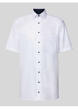 Koszula biznesowa o kroju regular fit z wyhaftowanym logo model ‘Global’ ze sklepu Peek&Cloppenburg  w kategorii Koszule męskie - zdjęcie 173334757