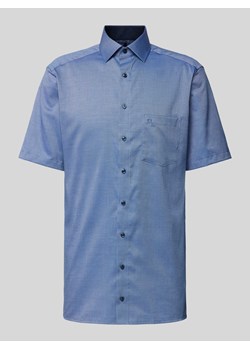 Koszula biznesowa o kroju regular fit z wyhaftowanym logo model ‘Global’ ze sklepu Peek&Cloppenburg  w kategorii Koszule męskie - zdjęcie 173334835