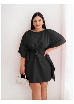 Kobieca sukienka PLUS SIZE nietoperz CANDICE - czarna ze sklepu magmac.pl w kategorii Sukienki - zdjęcie 173334949