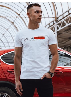 Koszulka męska biała Dstreet RX5536 ze sklepu DSTREET.PL w kategorii T-shirty męskie - zdjęcie 173335678