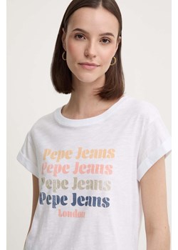 Pepe Jeans t-shirt bawełniany EILEEN damski kolor biały PL505894 ze sklepu ANSWEAR.com w kategorii Bluzki damskie - zdjęcie 173337117
