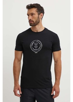 Hummel t-shirt Active Circle męski kolor czarny z nadrukiem 224521 ze sklepu ANSWEAR.com w kategorii T-shirty męskie - zdjęcie 173337597