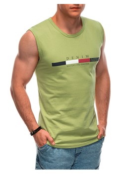 Bokserka męska z nadrukiem 1955S - jasnozielona ze sklepu Edoti w kategorii T-shirty męskie - zdjęcie 173351048