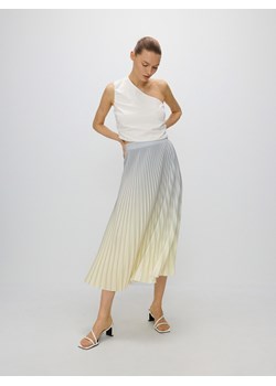 Reserved - Plisowana spódnica midi - jasnożółty ze sklepu Reserved w kategorii Spódnice - zdjęcie 173352198