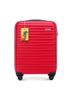 Mała walizka z ABS - u z identyfikatorem czerwona ze sklepu WITTCHEN w kategorii Walizki - zdjęcie 173352739