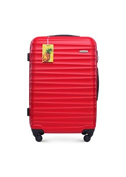 Średnia walizka z ABS - u z identyfikatorem czerwona ze sklepu WITTCHEN w kategorii Walizki - zdjęcie 173352826