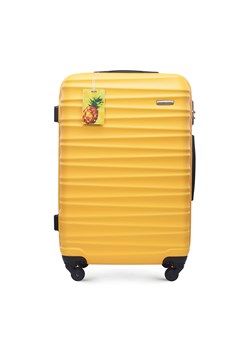 Średnia walizka z ABS - u z identyfikatorem żółta ze sklepu WITTCHEN w kategorii Walizki - zdjęcie 173352827