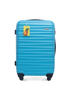 Średnia walizka z ABS - u z identyfikatorem niebieska ze sklepu WITTCHEN w kategorii Walizki - zdjęcie 173352829