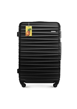 Duża walizka z ABS - u z identyfikatorem czarna ze sklepu WITTCHEN w kategorii Walizki - zdjęcie 173352835