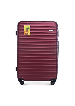 Duża walizka z ABS - u z identyfikatorem bordowa ze sklepu WITTCHEN w kategorii Walizki - zdjęcie 173352836