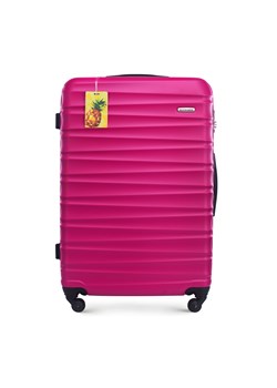 Duża walizka z ABS - u z identyfikatorem różowa ze sklepu WITTCHEN w kategorii Walizki - zdjęcie 173352837