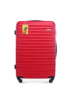 Duża walizka z ABS - u z identyfikatorem czerwona ze sklepu WITTCHEN w kategorii Walizki - zdjęcie 173352838