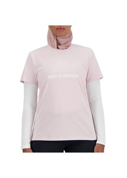Koszulka New Balance WT41816SOI - różowa ze sklepu streetstyle24.pl w kategorii Bluzki damskie - zdjęcie 173353066