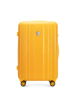 Duża walizka z polikarbonu tłoczona plaster miodu żółta ze sklepu WITTCHEN w kategorii Walizki - zdjęcie 173354559