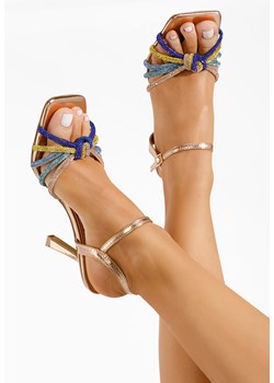 Szampańskie sandały na szpilce Indica ze sklepu Zapatos w kategorii Sandały damskie - zdjęcie 173354696