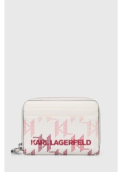Karl Lagerfeld portfel damski kolor biały 245W3225 ze sklepu ANSWEAR.com w kategorii Portfele damskie - zdjęcie 173354808