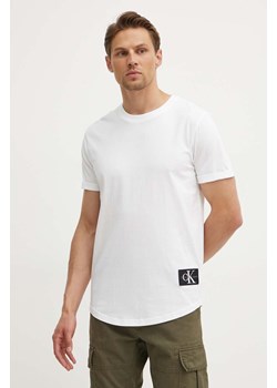 Calvin Klein Jeans t-shirt bawełniany męski kolor biały z aplikacją J30J323482 ze sklepu ANSWEAR.com w kategorii T-shirty męskie - zdjęcie 173354866