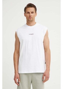 G-Star Raw t-shirt bawełniany męski kolor biały D24567-C336 ze sklepu ANSWEAR.com w kategorii T-shirty męskie - zdjęcie 173354905