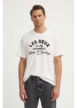 Les Deux t-shirt bawełniany męski kolor beżowy z aplikacją LDM101173 ze sklepu ANSWEAR.com w kategorii T-shirty męskie - zdjęcie 173355029