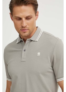 G-Star Raw polo męski kolor beżowy gładki ze sklepu ANSWEAR.com w kategorii T-shirty męskie - zdjęcie 173355125