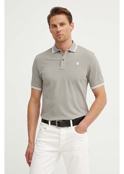 G-Star Raw polo męski kolor beżowy gładki ze sklepu ANSWEAR.com w kategorii T-shirty męskie - zdjęcie 173355128