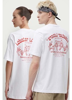 On Vacation t-shirt bawełniany kolor biały z nadrukiem OVC T143 ze sklepu ANSWEAR.com w kategorii T-shirty męskie - zdjęcie 173355386