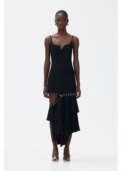 H & M - Asymetryczna sukienka z warstwowym dołem - Czarny ze sklepu H&M w kategorii Sukienki - zdjęcie 173355506