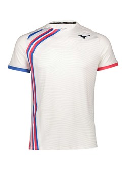 Mizuno Koszulka sportowa &quot;Shadow&quot; w kolorze białym ze sklepu Limango Polska w kategorii T-shirty męskie - zdjęcie 173357638
