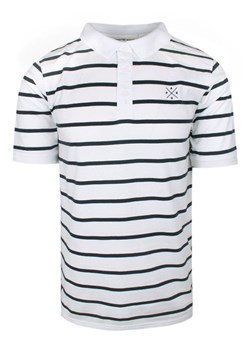 Koszulka Polo, Męska - Pako Jeans - Biała w Prążek TSPJNSpoloANTHEMbi ze sklepu JegoSzafa.pl w kategorii T-shirty męskie - zdjęcie 173358396