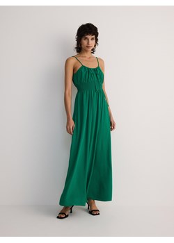 Reserved - Sukienka z wiskozy - zielony ze sklepu Reserved w kategorii Sukienki - zdjęcie 173360388