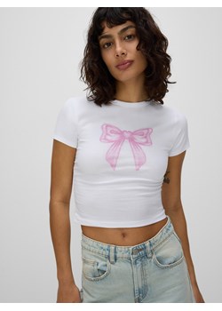 Reserved - T-shirt z nadrukiem - biały ze sklepu Reserved w kategorii Bluzki damskie - zdjęcie 173360879