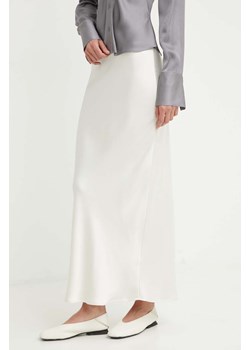 Samsoe Samsoe spódnica SAAGNETA kolor biały maxi prosta F24200090 ze sklepu ANSWEAR.com w kategorii Spódnice - zdjęcie 173361755