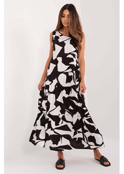Letnia sukienka maxi z wiskozy Sublevel czarno-biała ze sklepu 5.10.15 w kategorii Sukienki - zdjęcie 173362065