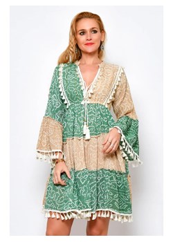 Tarifa Sukienka w kolorze beżowo-zielonym ze sklepu Limango Polska w kategorii Sukienki - zdjęcie 173362478