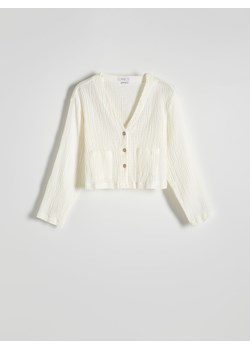 Reserved - Muślinowa koszula - biały ze sklepu Reserved w kategorii Koszule damskie - zdjęcie 173365628
