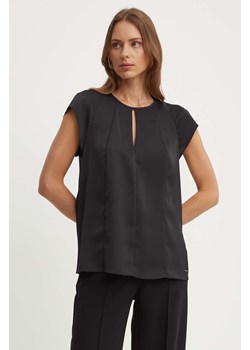 Calvin Klein bluzka damska kolor czarny gładka K20K207161 ze sklepu ANSWEAR.com w kategorii Bluzki damskie - zdjęcie 173366218