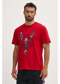 Vilebrequin t-shirt bawełniany TARECK męski kolor czerwony z aplikacją TRKAP331 ze sklepu ANSWEAR.com w kategorii T-shirty męskie - zdjęcie 173366488