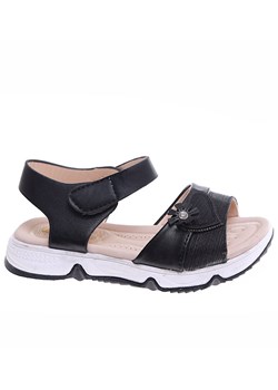 Czarne sandałki dziewczęce z rzepami /A3-3 16384 T381/ ze sklepu Pantofelek24.pl w kategorii Sandały dziecięce - zdjęcie 173366728