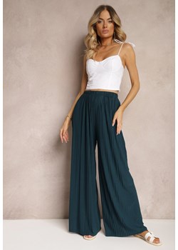 Ciemnozielone Spodnie Right on Time ze sklepu Renee odzież w kategorii Spodnie damskie - zdjęcie 173366786