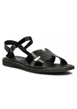 Sandały damskie ze skórzaną wkładką - Filippo DS3702/24, czarne ze sklepu ulubioneobuwie w kategorii Sandały damskie - zdjęcie 173366876