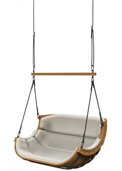 Beżowy podwójny fotel ogrodowy - Pasos 8X ze sklepu Edinos.pl w kategorii Fotele wiszące - zdjęcie 173366997