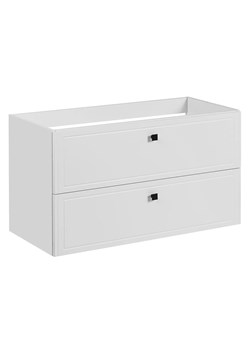 Biała nowoczesna szafka pod umywalkę z szufladami - Mantis 3X 100 cm ze sklepu Edinos.pl w kategorii Szafki i regały łazienkowe - zdjęcie 173367075
