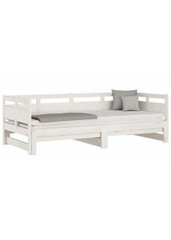 Białe sosnowe łóżko rozsuwane 2x(90x200) cm - Darma 4X ze sklepu Edinos.pl w kategorii Łóżka i materace - zdjęcie 173367686