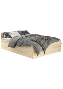 Podwójne łóżko z zagłówkiem i stelażem 180x200 dąb sonoma - Tamlin 4x ze sklepu Edinos.pl w kategorii Łóżka i materace - zdjęcie 173367749