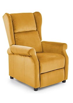 Rozkładany fotel uszak Alden 2X - musztardowy ze sklepu Edinos.pl w kategorii Fotele - zdjęcie 173368039