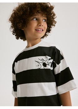 Reserved - T-shirt oversize Mickey Mouse - złamana biel ze sklepu Reserved w kategorii T-shirty chłopięce - zdjęcie 173369575