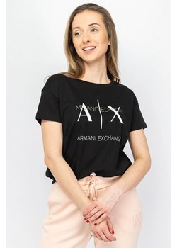 t-shirt damski armani exchange 3dyt36 yj3rz 1200 czarny ze sklepu Royal Shop w kategorii Bluzki damskie - zdjęcie 173369837