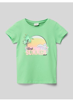 T-shirt z nadrukowanym motywem ze sklepu Peek&Cloppenburg  w kategorii Bluzki dziewczęce - zdjęcie 173371236